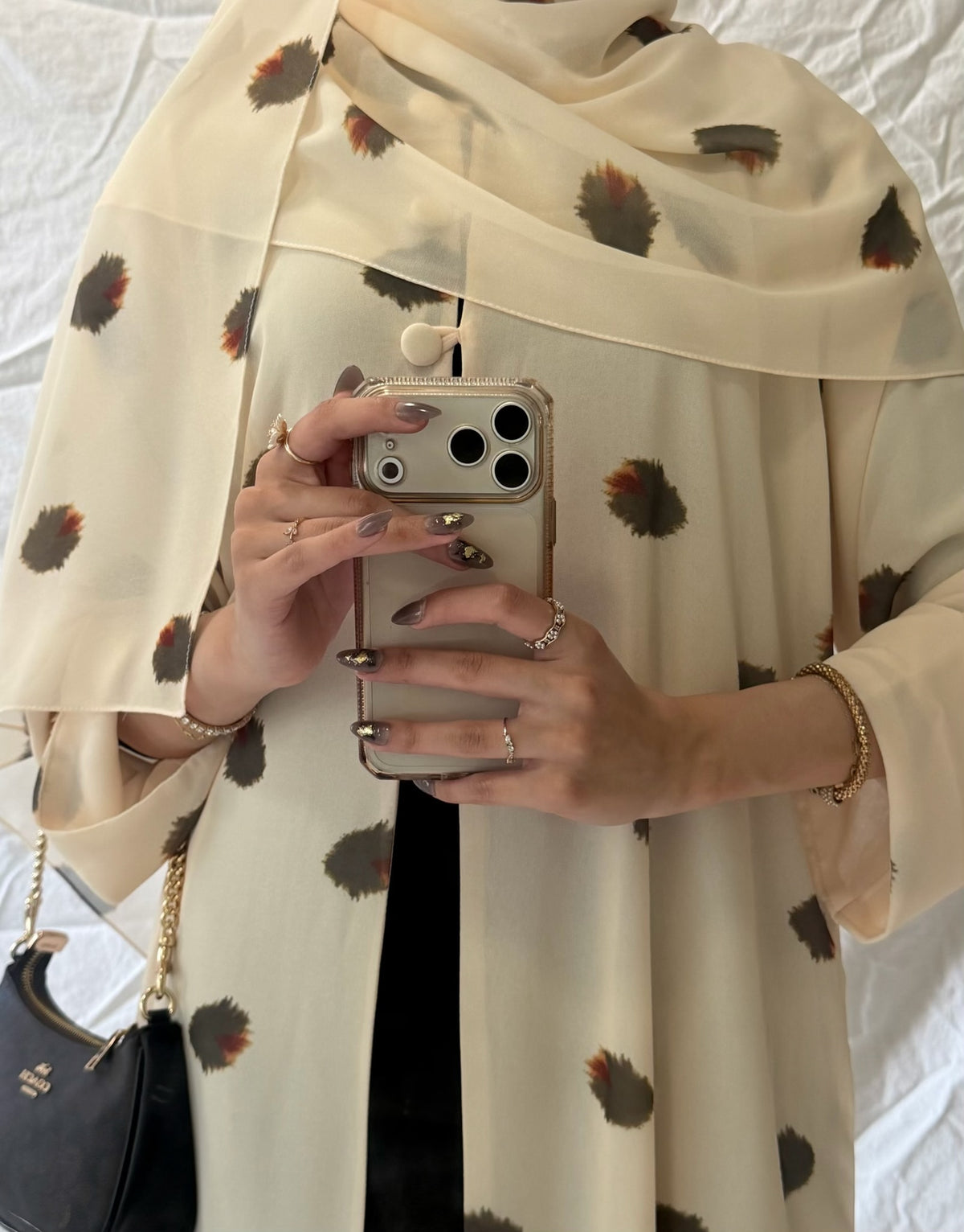 Cheetah Open Abaya + Hijab